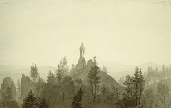 Statue of the Madonna in the Mountains